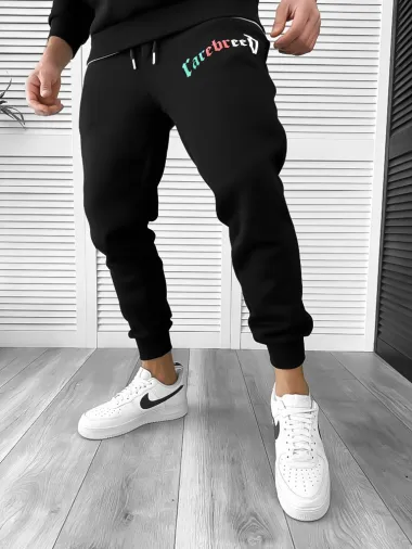 Trening barbati slim fit negru Pantaloni + Hanorac K173 Z21
